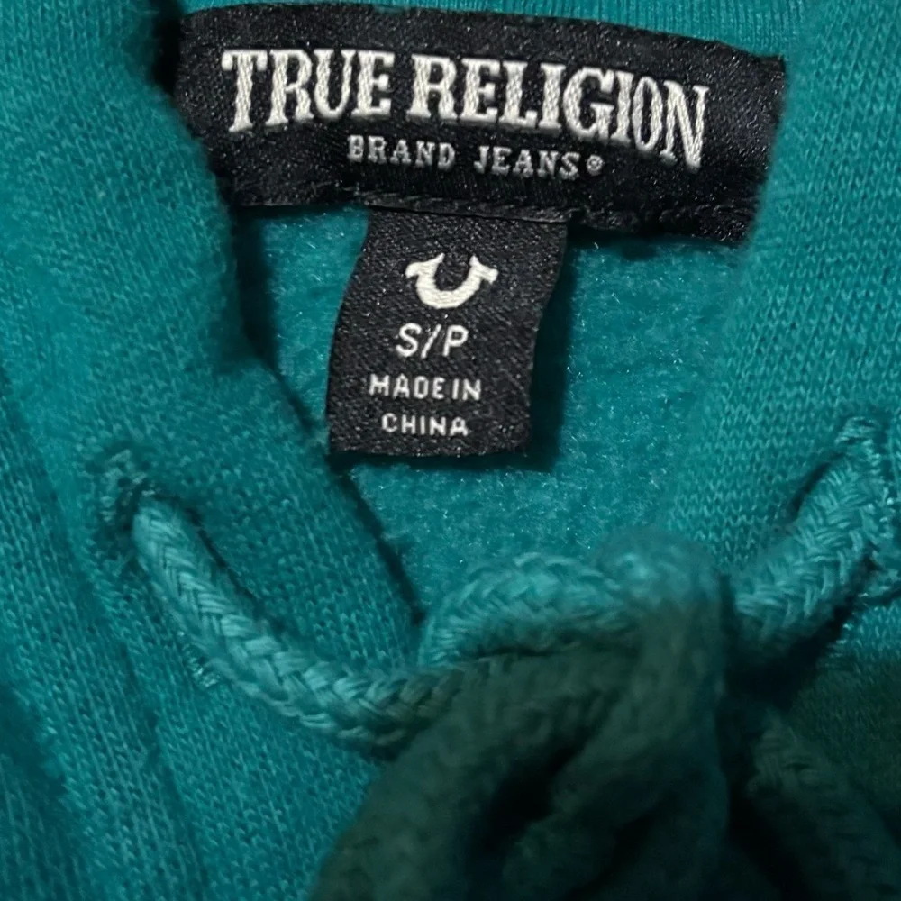 True Religion Logo Long Sleeve Hoodie Men Size Small
